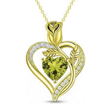 14K Gold Plated 12 Months Birthstone Rose Flower Pendant Necklace Anniversary Birthday Gift