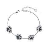 925 Sterling Silver Bracelets Paw Print Gifts for Women