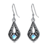Sterling Silver Moonstone Filigree Bee Dragonfly Hummingbird Butterfly Dangle Earrings for Women Christmas Gift