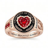 Sterling Silver Personalized Birthstone Class Ring for Women