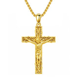 14K Gold Plated Cross Pendant Necklace  Religious Faith Jewelry Gifts for Christmas