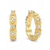 14K Gold Plated Hoop Earrings Jewelry Gift for Birthday Anniversary Mother's Day