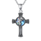 Sterling Silver Medusa Goddess Hand & Heart Ma’at Goddess Nefertiti Goddess Religious Pendant Necklace