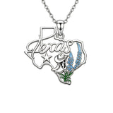 Sterling Silver  Bluebonnets Cow Skull Cowboy Hat Boot Cactus Cowgirl Texas Necklace Texas Necklace