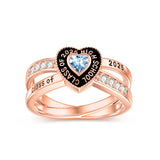 Sterling Silver 10K Gold 14K Gold 18K Gold Personalized Birthstone  Class Ring for Graduates