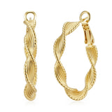 14K Gold Plated  Lightweight Hoop Earring for Women