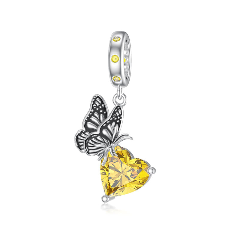 Sterling Silver Cubic Zircon Koala Pig Butterfly Scorpion Dragonfly Bead Charms