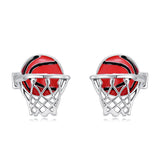 Sterling SilverHockeyBasketball Softball Football Volleyball Pickleball Soccer Baseball Tennis Stud Sport Earrings