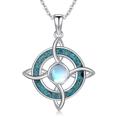 14K Gold Plated Turquoise Cross Pendant Necklace Western Jewelry for Women