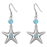 Sterling Silver Turquoise Owl Dragonfly Butterfly Hummingbird Dangle Earrings