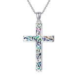Sterling Silver Cross Pendant Necklace Christian Religious Jewelry Gifts for Anniversary