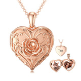 10K 14K 18K Gold Personalized Photo Tree of Life Bee Sunflower Rose  Pendant Necklace
