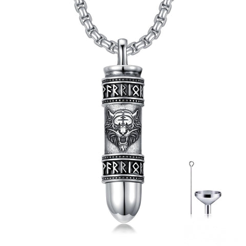 Sterling Silver Bullet Butterfly Rose Dragon Eagle Jesus Urn Necklace for Ashes