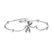 Anklet Sterling Silver Dragonfly Ankle Bracelets Jewelry for Women Girls Gifts