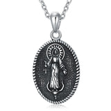 Sterling Silver Witch Pendant Necklace