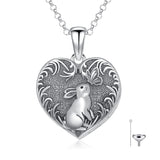 Sterling Silver Rabbit &Butterfly Urn Necklace for Ashes