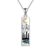 Mountain Necklace for Women  Silver Nature Necklace Jewelry Gift for Skiers, Hikers, Campers, Climbers and Nature Lovers