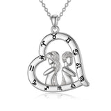 Sterling Silver Heart 12 Constellations Pendant Necklace