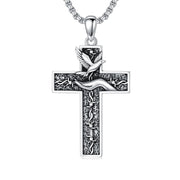 Sterling Silver Christian Religious Cross Pendant Necklace