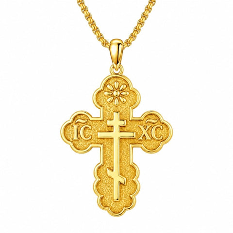 14K Gold Plated Cross Pendant Necklace  Religious Faith Jewelry Gifts for Christmas