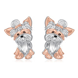 Sterling Silver Yorkshire Terrier Studs Earring