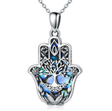 Sterling Silver Hamsa Tree of Life Viking Lion Butterfly Evil Eye Yin Yang Eye of Horus Pendant Necklace