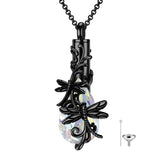 Sterling Silver Teardrop Crystal Butterfly Dragonfly Fox Hummingbird Phoenix Tree of Life Urn Necklaces for Ashes