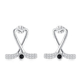 Sterling SilverHockeyBasketball Softball Football Volleyball Pickleball Soccer Baseball Tennis Stud Sport Earrings