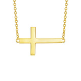 14K Gold Plated Cross Pendant Necklace for Women