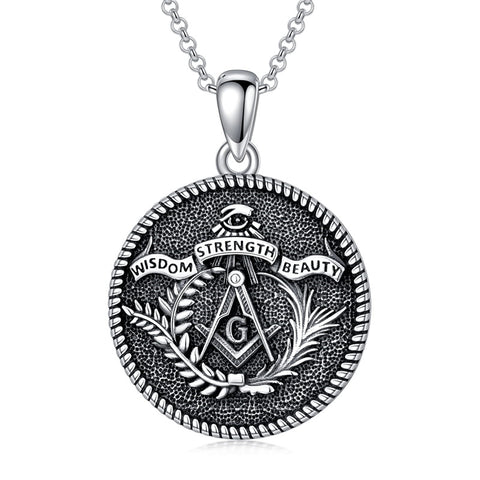 Sterling Silver Aztec Lion Cross Pendant Necklace
