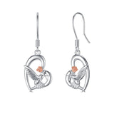 Sterling Silver Hummingbird Dangle Earrings