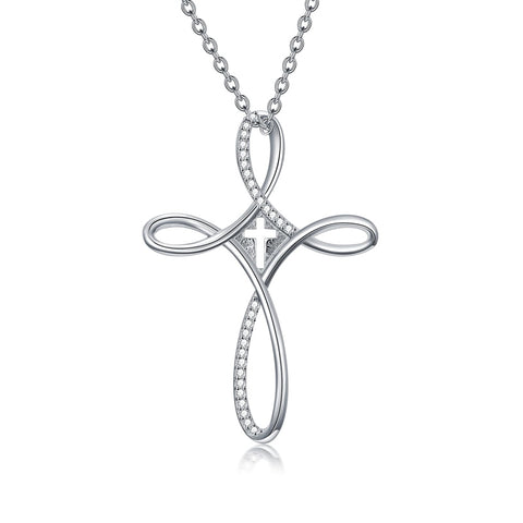 Sterling Silver Lion Semicolon Rose Sunflower Cross Pendant Religious Necklace