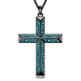 Cross Necklace for Men 925 Sterling Silver Religious Protection Pendant Christian Jewelry Cross Gifts for Men