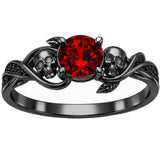 Sterling Silver 10K 14K 18K Gold Personalized Gothic Skull Ring Exquisite Spooky Jewelry for Halloween Lovers