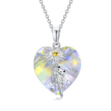 Sterling Silver Crystal Birthstone Frog Pendant Necklace