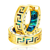 14K Gold Plated  Viking Hoop Earrings