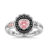 Sterling Silver Birthstone Graduation Class Ring for Women