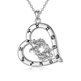 Sterling Silver Heart 12 Constellations Pendant Necklace