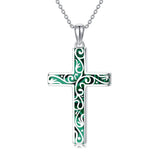 Sterling Silver Cross Pendant Necklace Christian Religious Jewelry Gifts for Anniversary