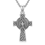 Sterling Silver Medusa Goddess Hand & Heart Ma’at Goddess Nefertiti Goddess Religious Pendant Necklace