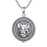 Sterling Silver  Eagle Elephant Fox Octopus Trident  Pig Raven Scorpion Pendant Necklace