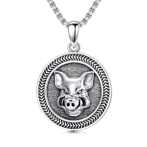 Sterling Silver  Eagle Elephant Fox Octopus Trident  Pig Raven Scorpion Pendant Necklace