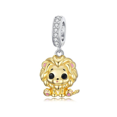 Sterling Silver Lion Red Panda Fox Bear Capybara Charm Beads Christmas Birthday Gift