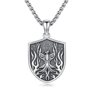 Sterling Silver Phoenix Nirvana Pendant Necklace