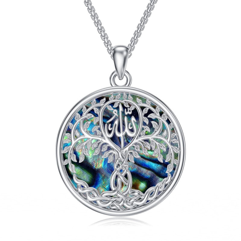Sterling Silver Peace Sign Coexist Peace Symbol Pirate Tree of Life Thor's Hammer Wolf Raven Viking Series Necklace