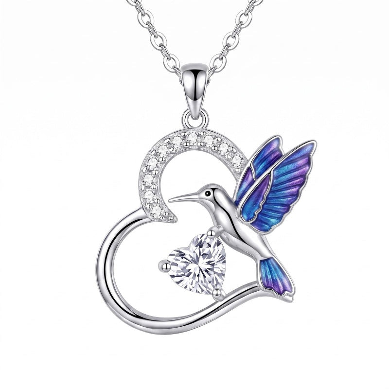 Sterling Silver Heart Bee Dragonfly Butterfly Hummingbird Sunflower Animal Pendant Necklace  Gifts for Christmas