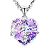 Sterling Silver Crystal Guardian Angel Caduceus Pendant Necklace