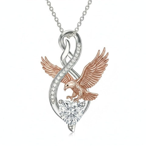 Sterling Silver 12 Month Birthstone Infinity Heart Animal Pendant Necklace Christmas Birthday Jewelry Gift