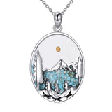 Mountain Necklace for Women  Silver Nature Necklace Jewelry Gift for Skiers, Hikers, Campers, Climbers and Nature Lovers