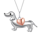 Sterling Silver Dachshund Pendant Necklace